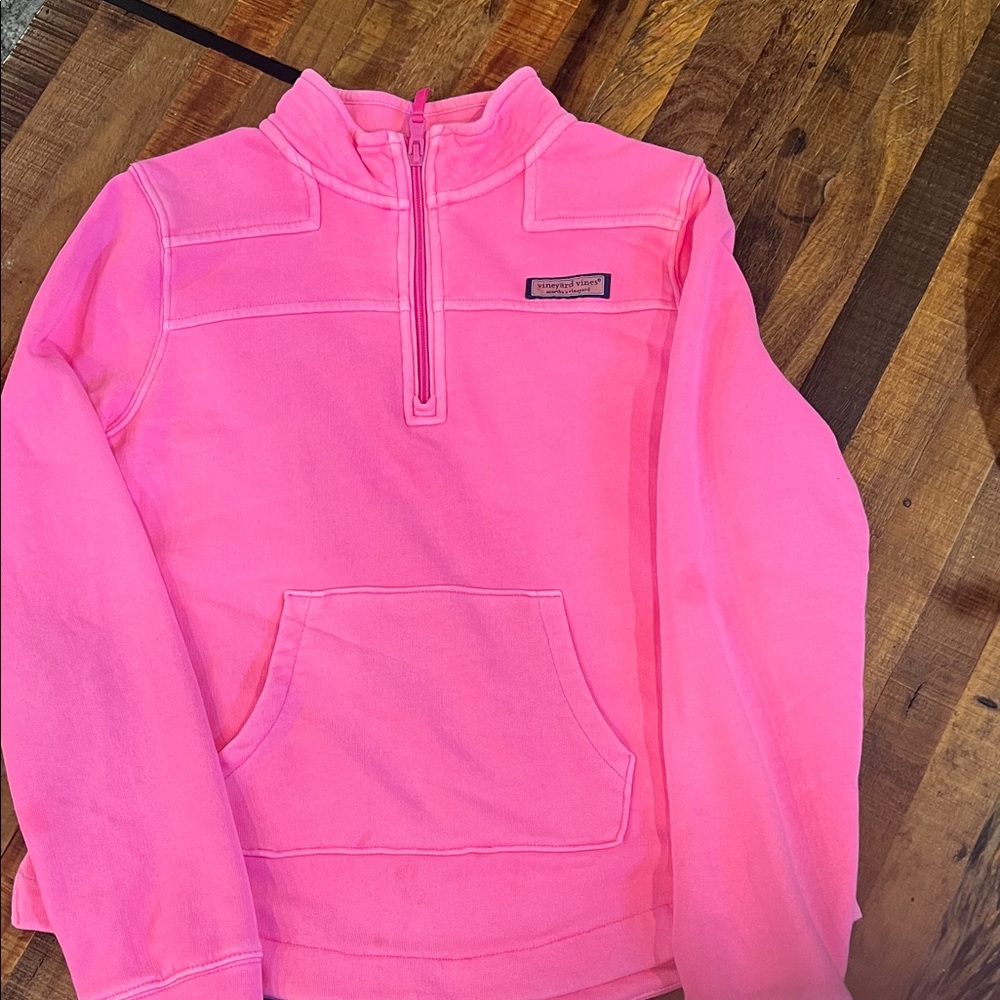 Vineyard Vines Bright Pink Kids Pullover Jacket